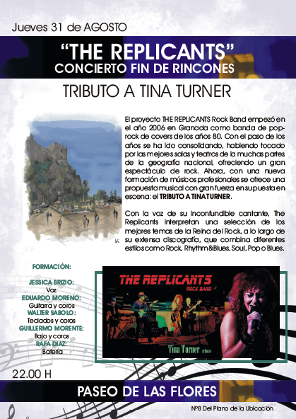 'The Replicants' cierra hoy jueves el ciclo ‘Música en los Rincones' de Salobreña con un tributo a Tina Turner